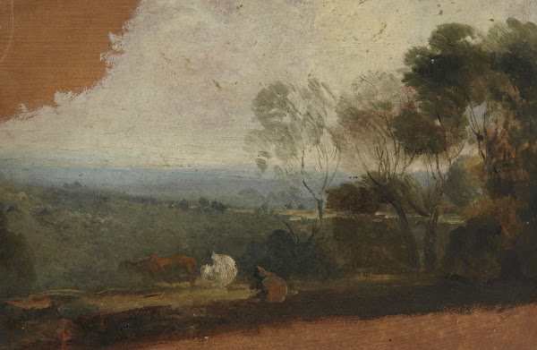 Landscape with Lake and Cattle