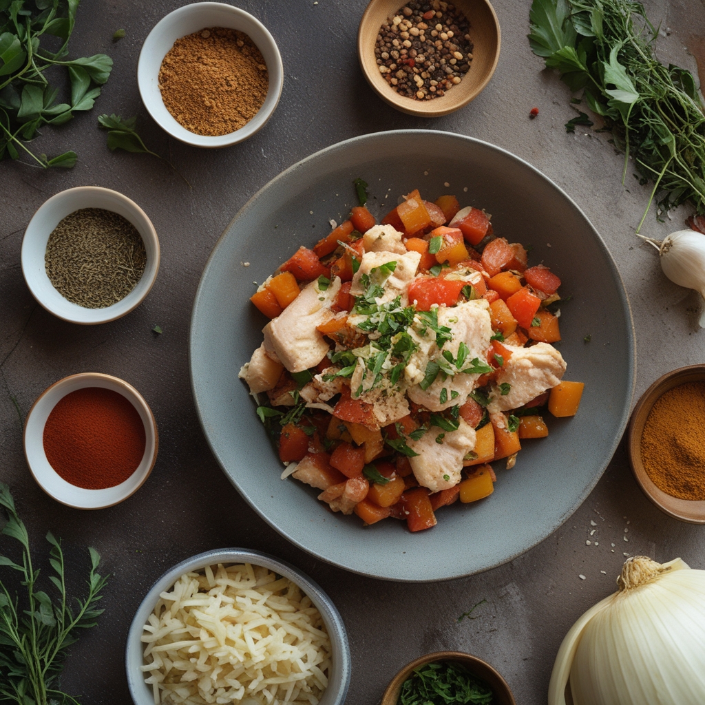 Ingredients for Keto Chicken Parmesan Casserole - Easy Low-Carb Comfort Meal