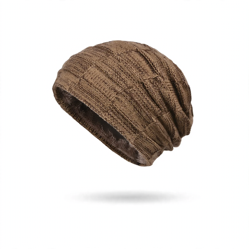 Winter-Strickmütze und Schal Set, gefüttert