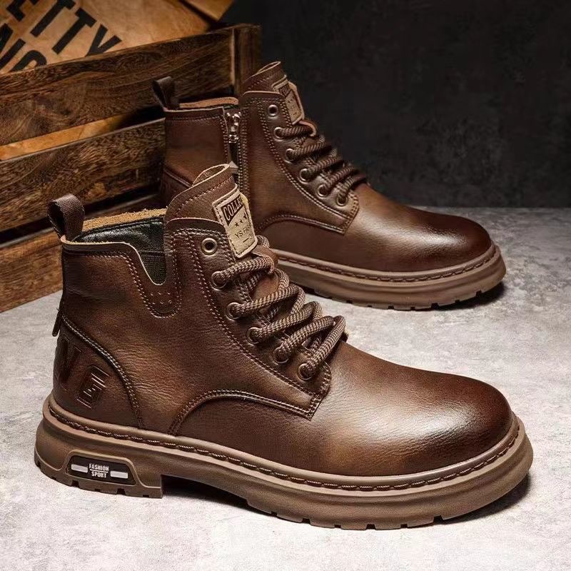 Men's boots, insulated, in work style