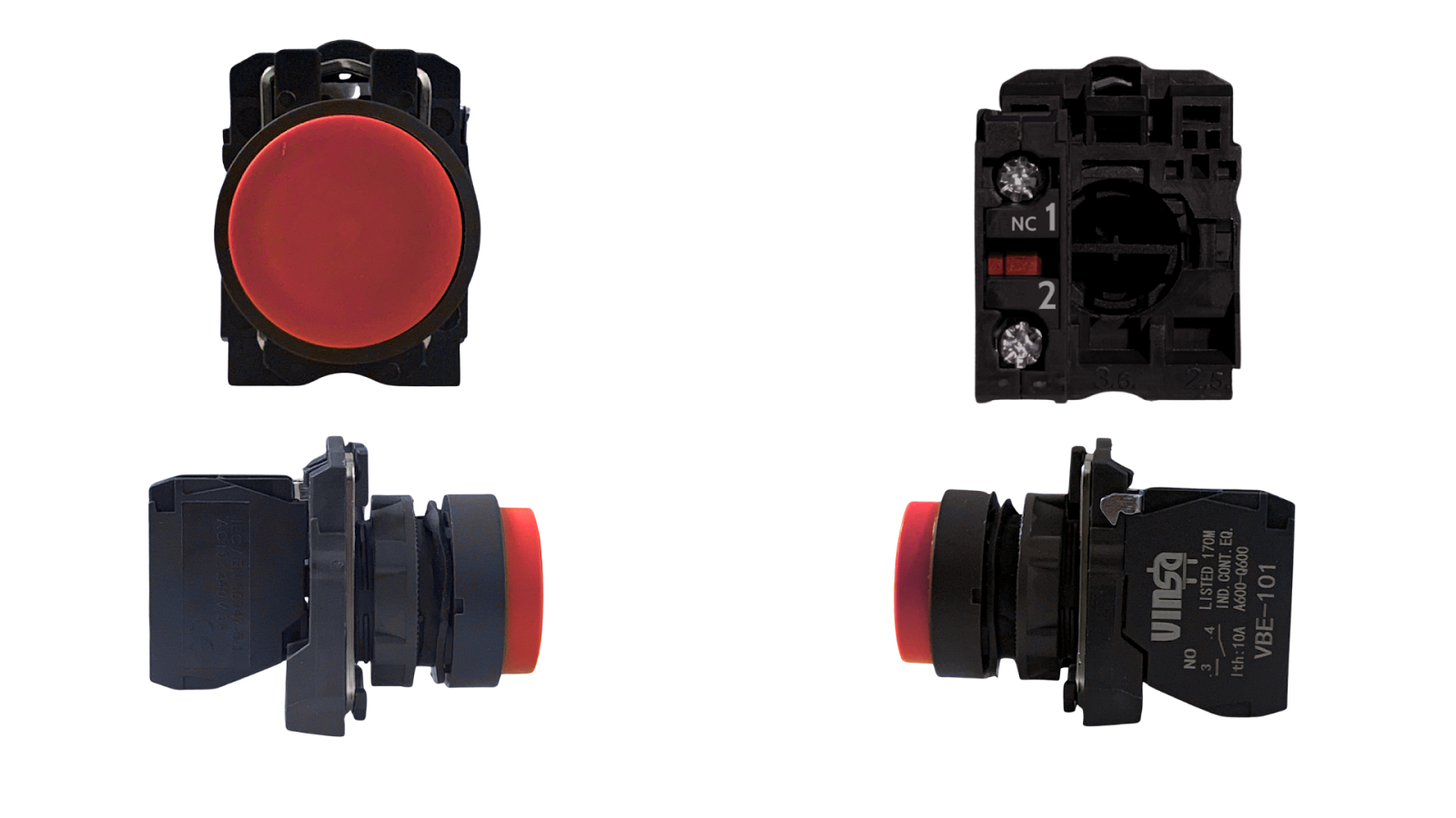 Extended Flush Button KB5AE42 Red 1N/C