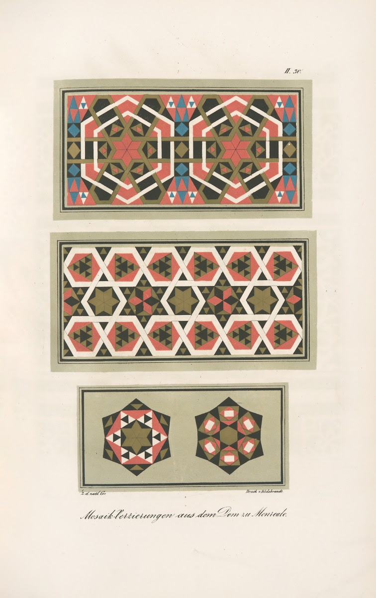 Mosaik Verzierungen aus dem Dom zu Monreale 3 1842