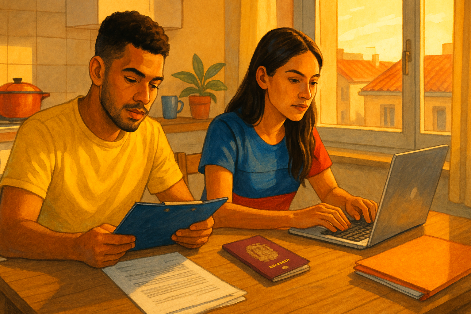 venezolanos en España preparando documentos para homologación de título universitario