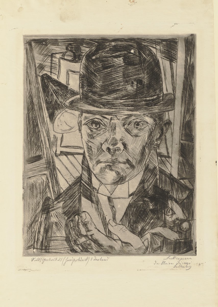 Self Portrait in Bowler Hat 1921