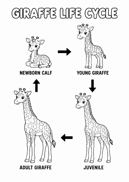 Giraffe Life Cycle Worksheet