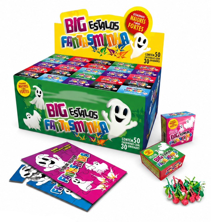 Estalo de Salão Fantasminha BIG – kit 50x30