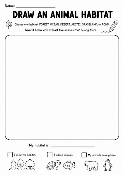 Draw an Animal Habitat