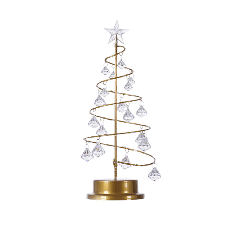 LED-Kristallbaum-Licht mit Metallsockel, USB und Batterie