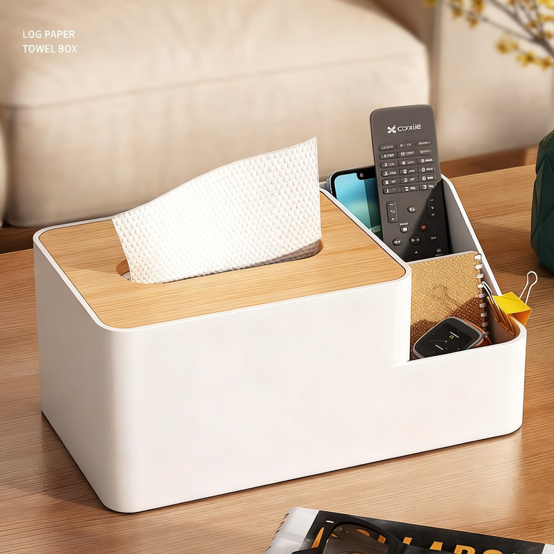 Tissue box with storage function