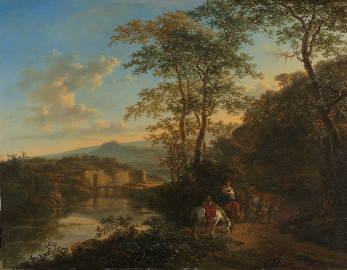 Italian Landscape with the Ponte Lucano over the Aniene River c 1650   1652