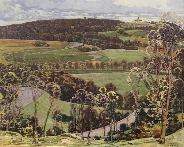 Höhenstraße auf den Kahlenberg vom Cobenzl aus gesehen 1937