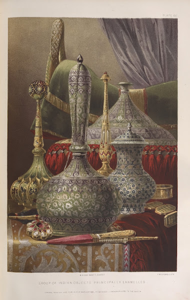 Group of Indian objects principally enamelled 1851   1853
