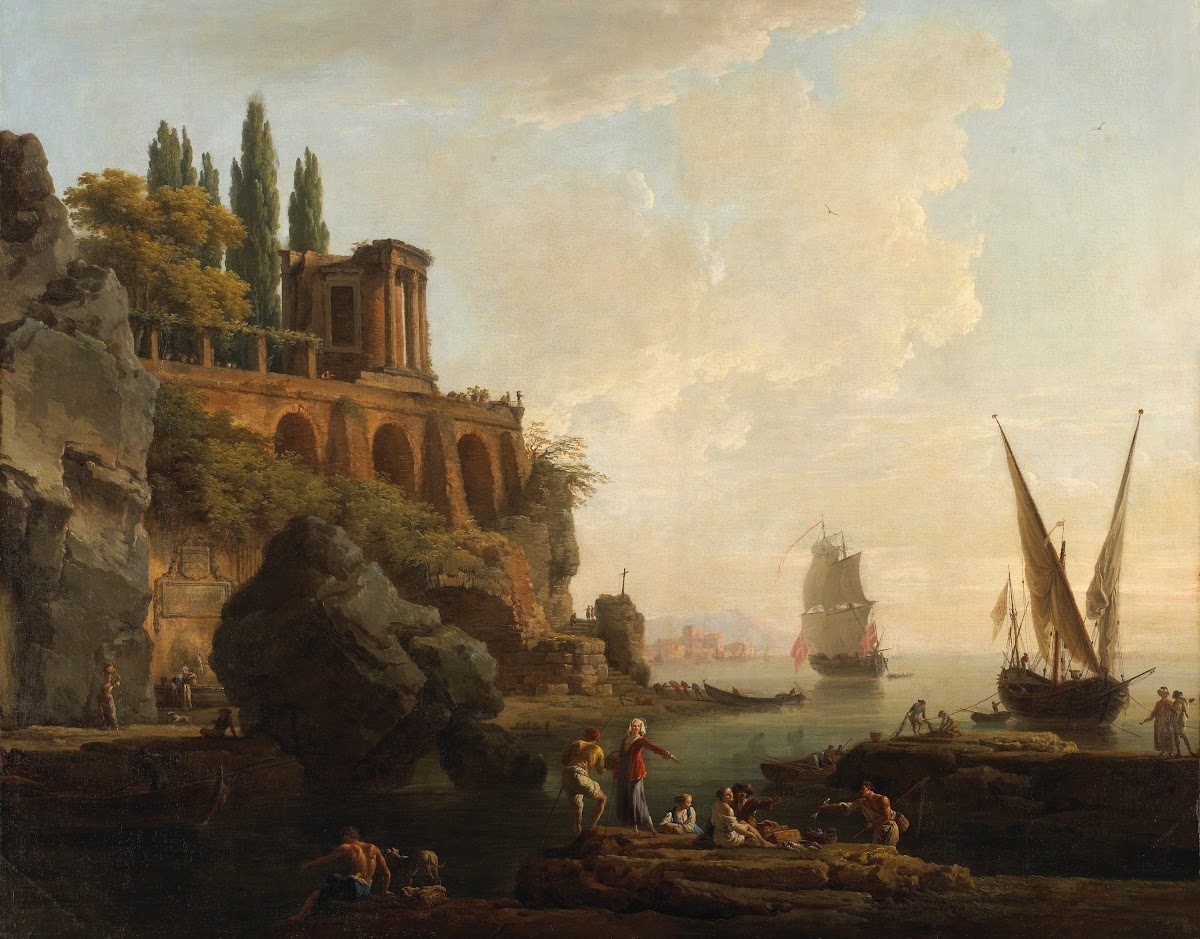 Imaginary LandscapeItalian Harbor Scene 1746