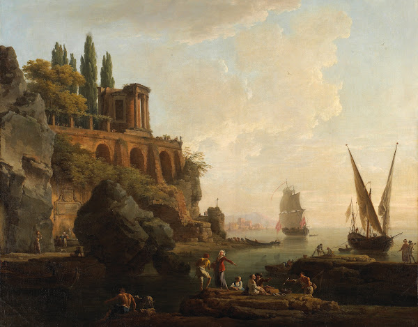 Imaginary LandscapeItalian Harbor Scene 1746