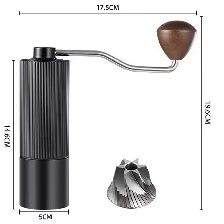 Handkaffeemühle mit Stahlkern, Luxus-Design