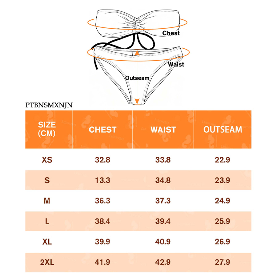 AOP PTB Women’s bandeau bikini with padding