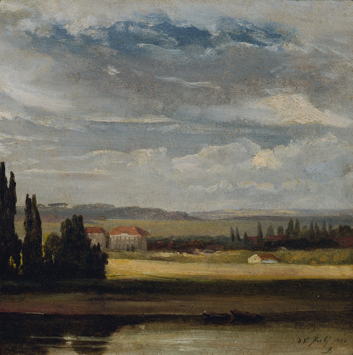 Landschaftsblick mit hohem Wolkenhimmel 1828