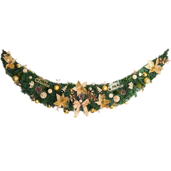 Decorative Christmas wreath with antler elements