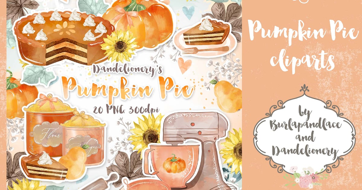 Pumpkin Pie cliparts Free Download – Envato Elements