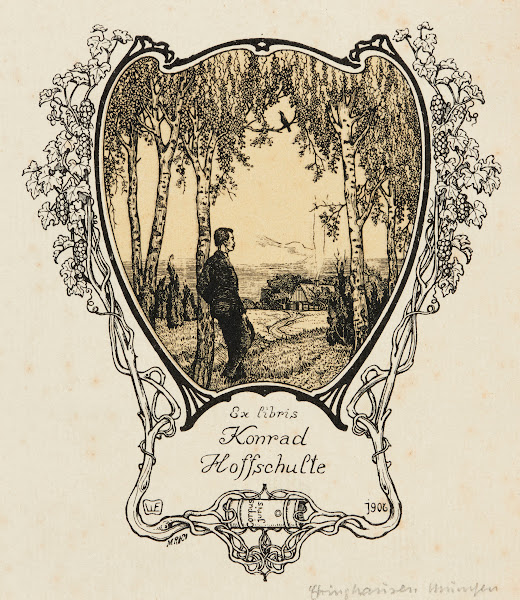 Bookplate of Konrad Hoffschulte 1906
