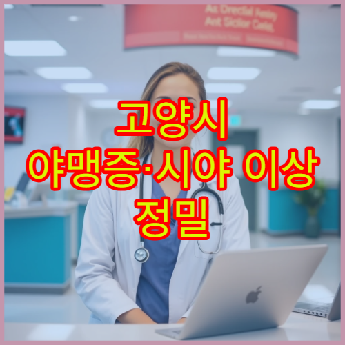 고양시 야맹증·시야 이상 정밀 검사와 안과 질환 치료 병원 안내