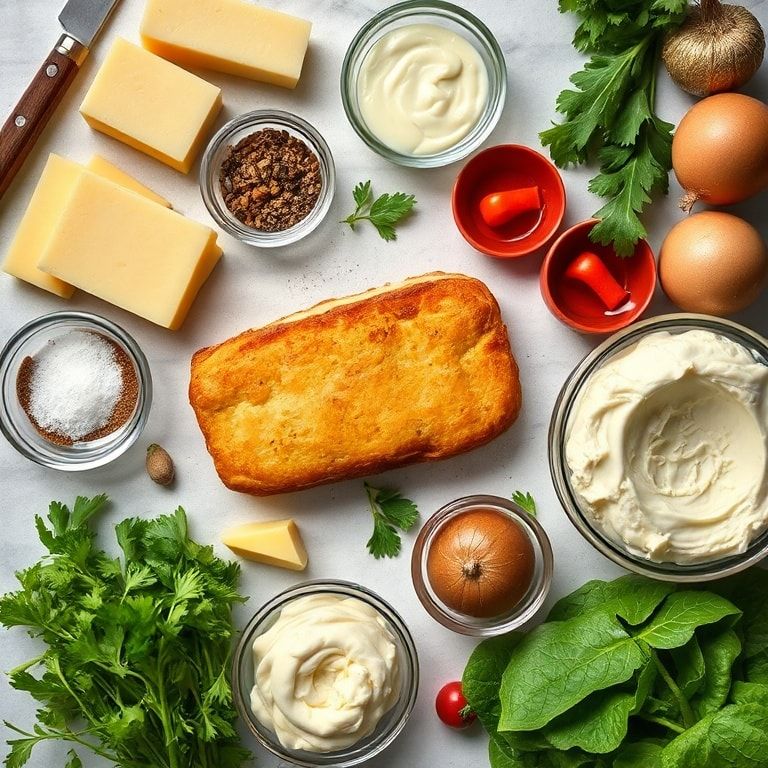 Ingredients for Classic Croque Monsieur with Béchamel & Gruyère Cheese (Easy Homemade)