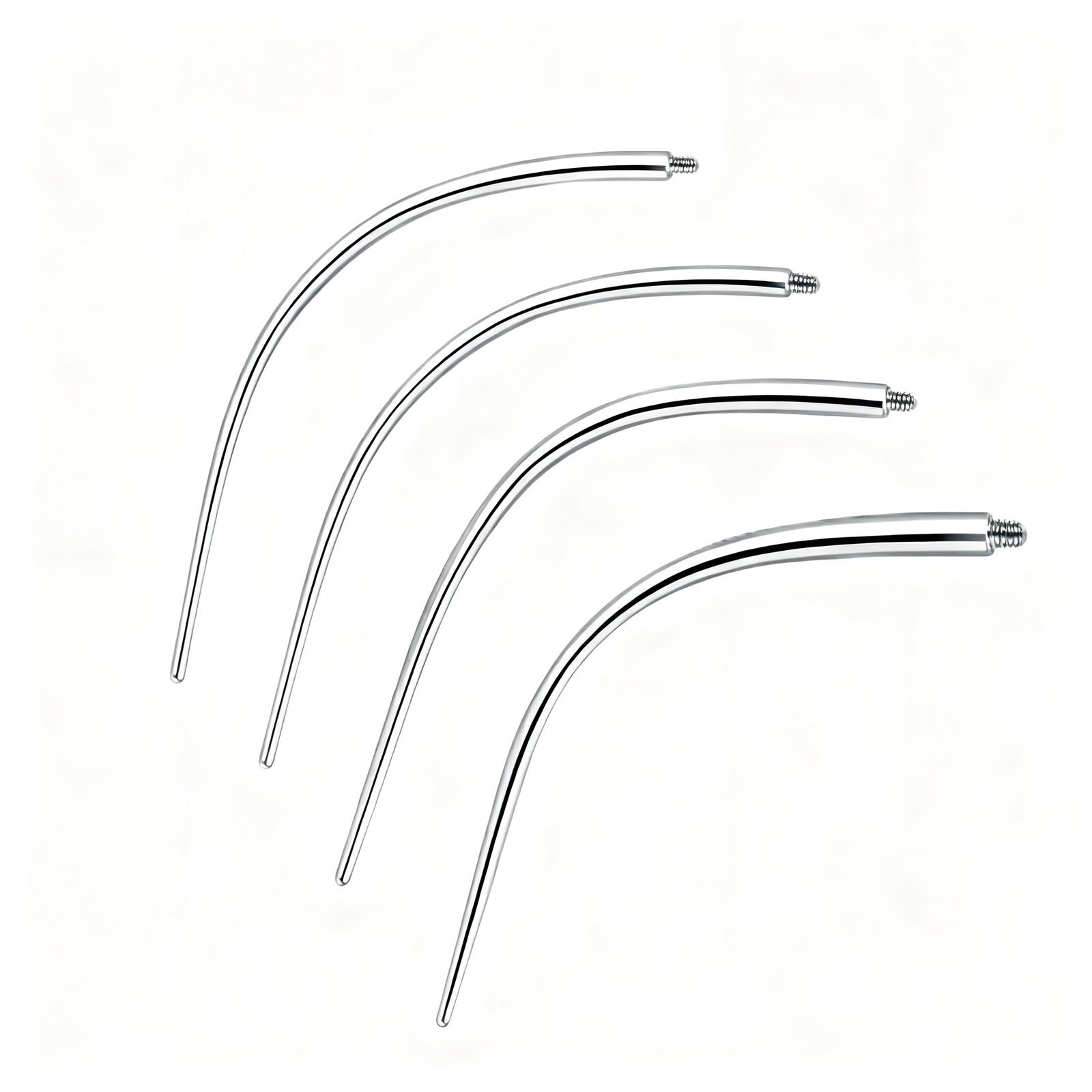 Titan-Piercingstab, flache Basis, Innengewinde