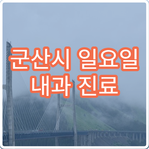 군산시 일요일 내과 진료 병원 – 감기, 몸살, 소화불량 응급 진료 가능