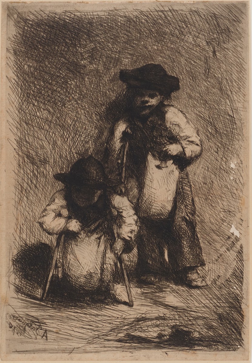 Deux jeunes infirmes mendiants 1891