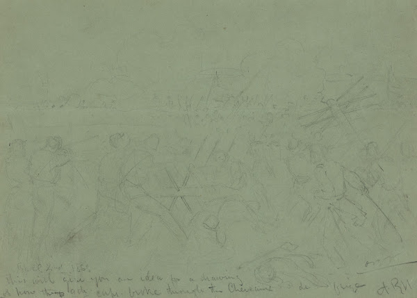 How the 9th corps broke through the Cheveaux de frise 1865
