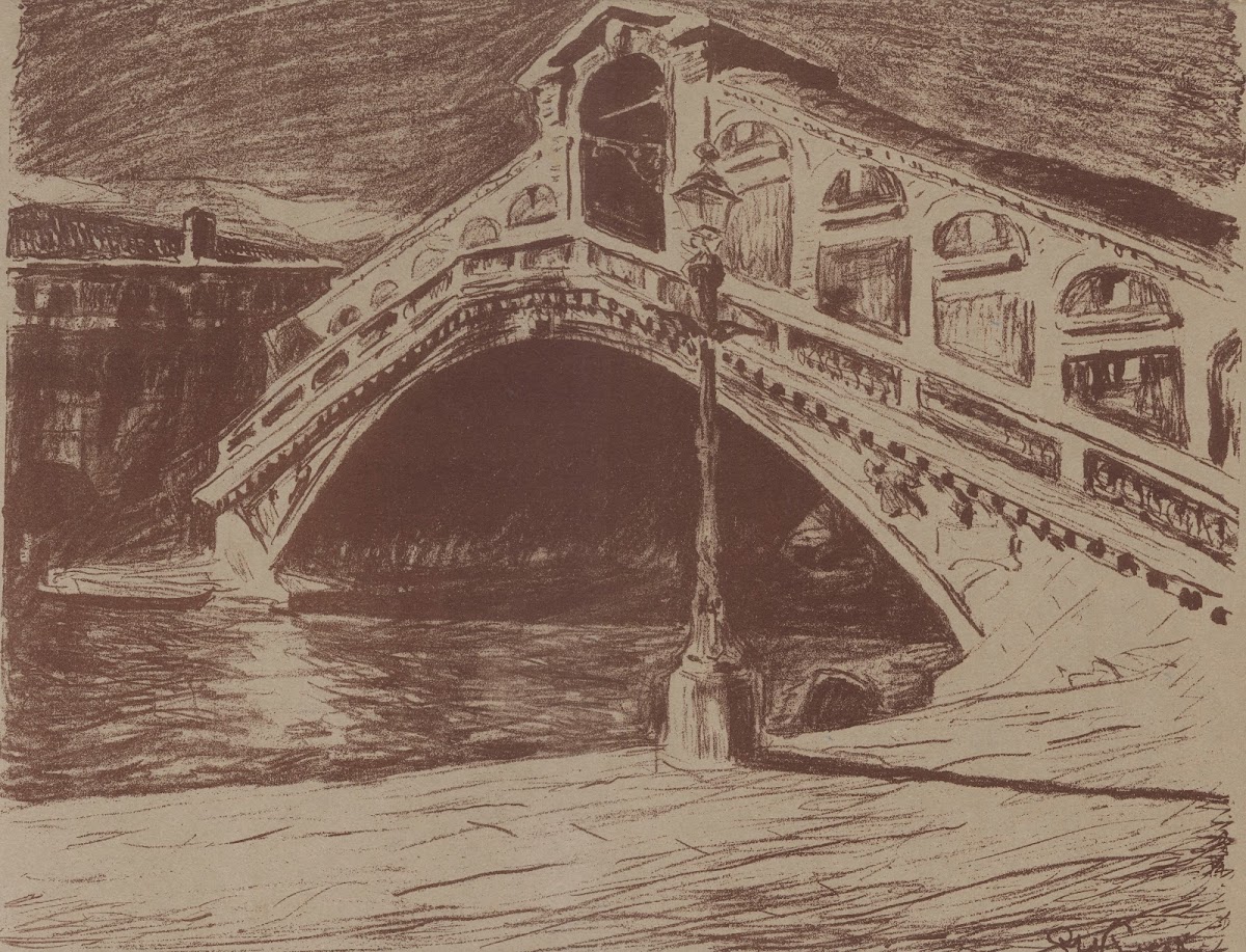 Rialto Bridge in Venice 1907