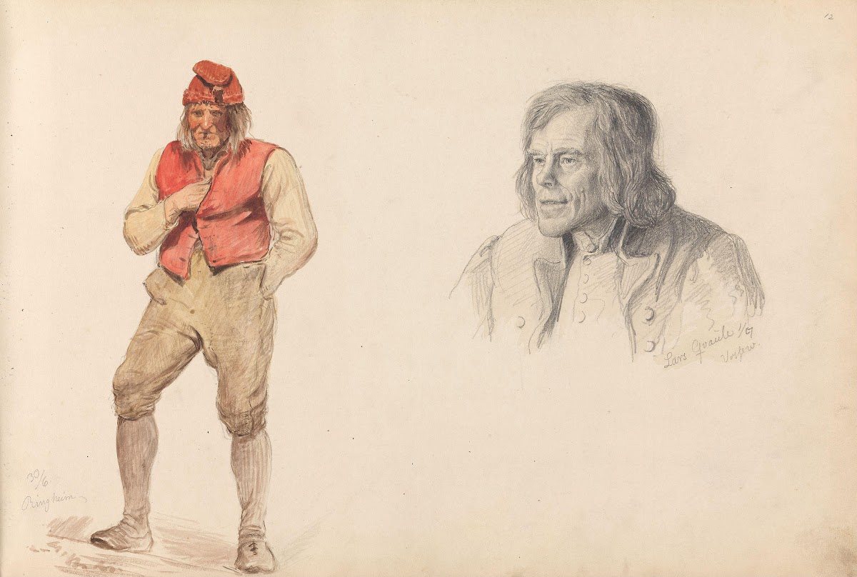 Stående mann Ringheim Lars Knutson Kvåle Vossevangen 1855