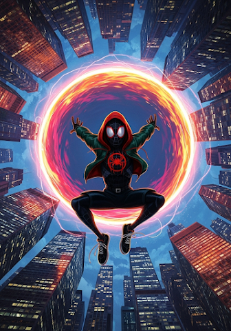Miles Morales Falling Skyward