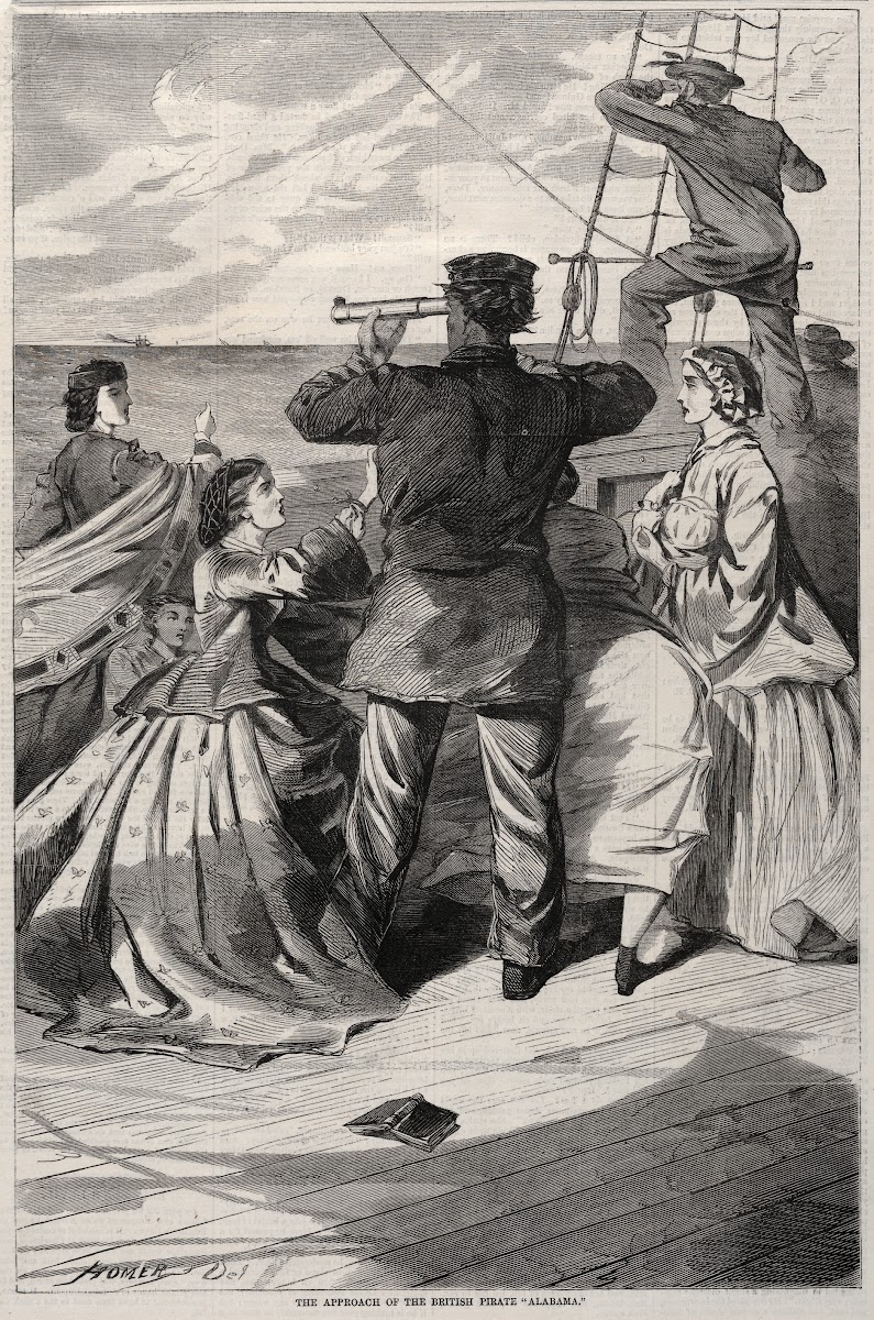 The Approach of the British Pirate Alabama 1863
