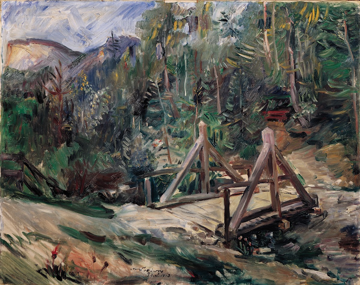 Tiroler Landschaft Mit Brücke 1913