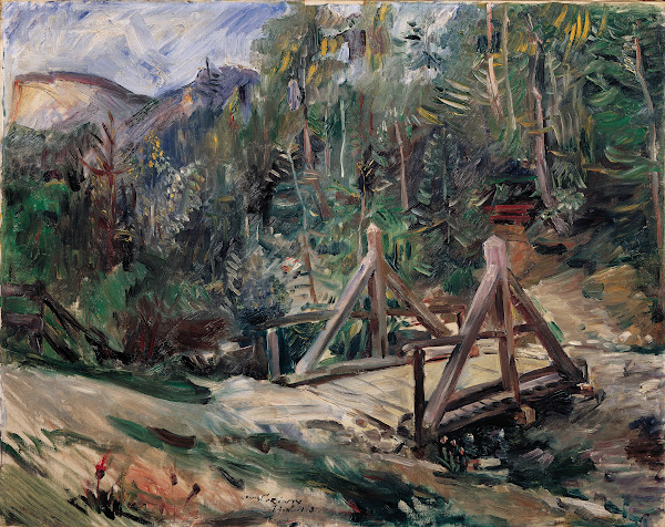 Tiroler Landschaft Mit Brücke 1913