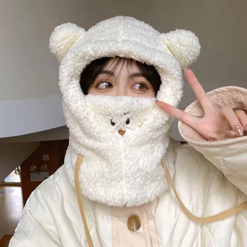 Fluffy Bear Set: Hat, Scarf, and Gloves