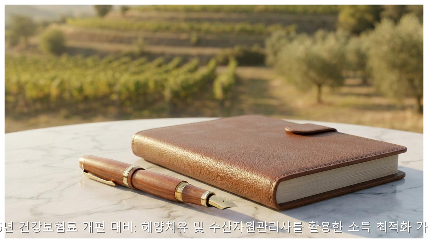 2026년 건강보험료 개편 대비: 해양치유 및 수산자원관리사를 활용한 소득 최적화 가이드 핵심 안내 및 분석 인포그래픽 (4)