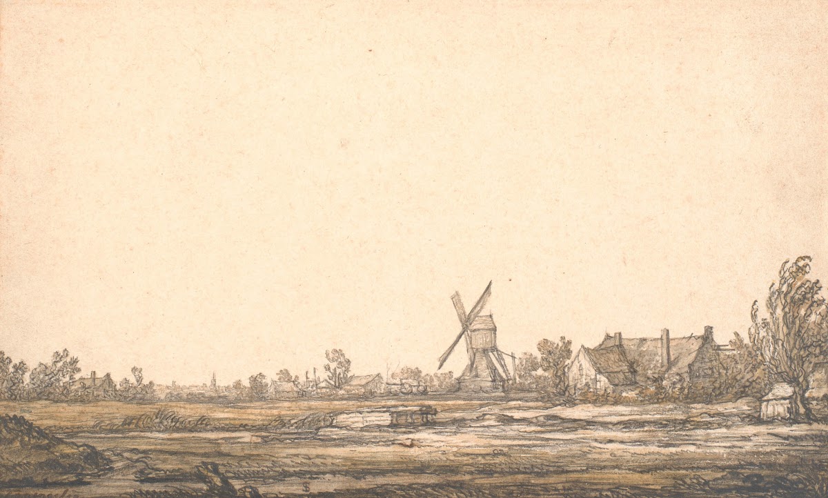 Landskab med en mølle 1640