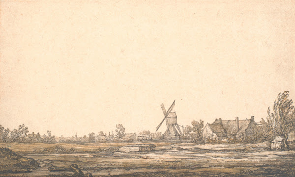 Landskab med en mølle 1640
