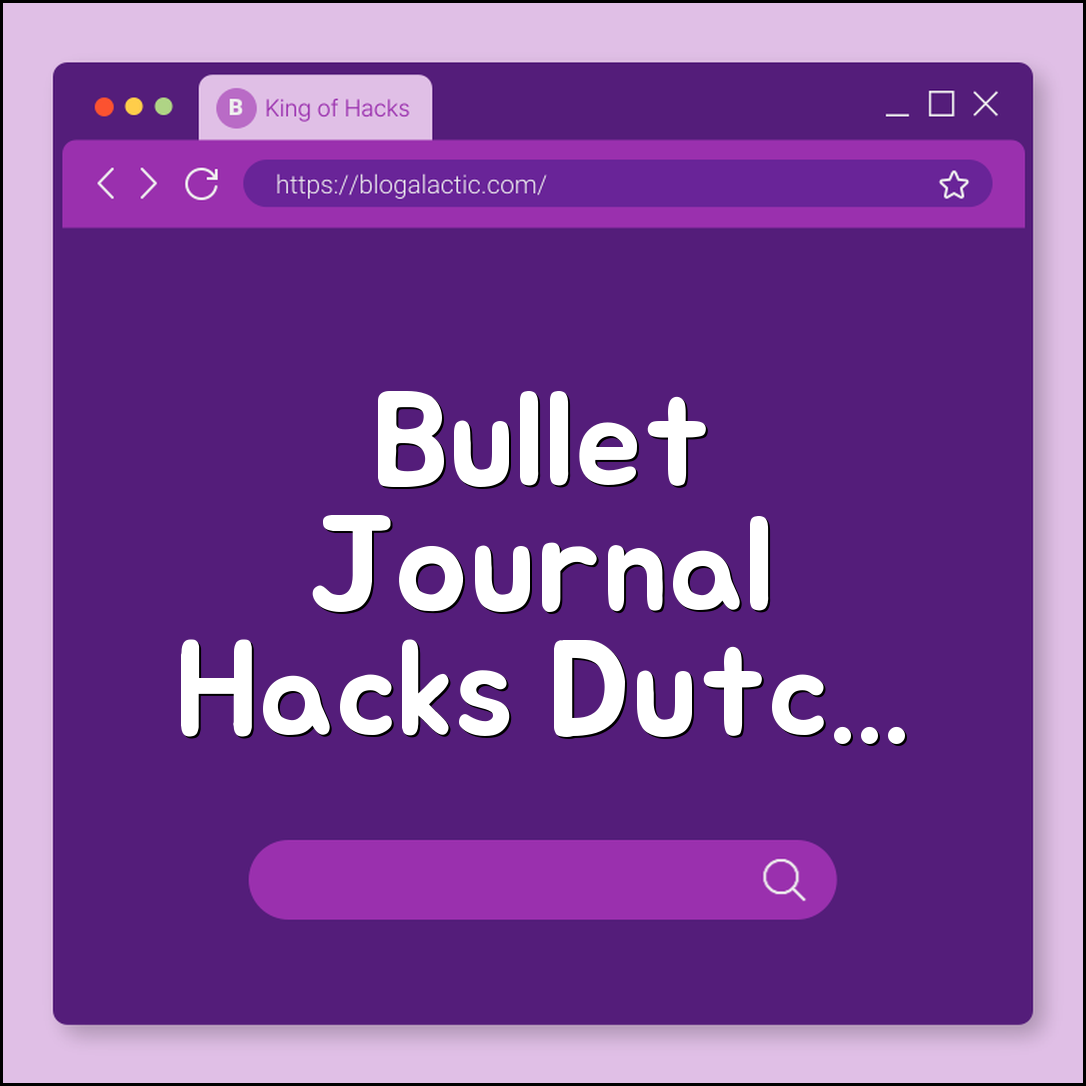 Bullet journal Dutch door rare layouts (weekly, habit tracker, fold)