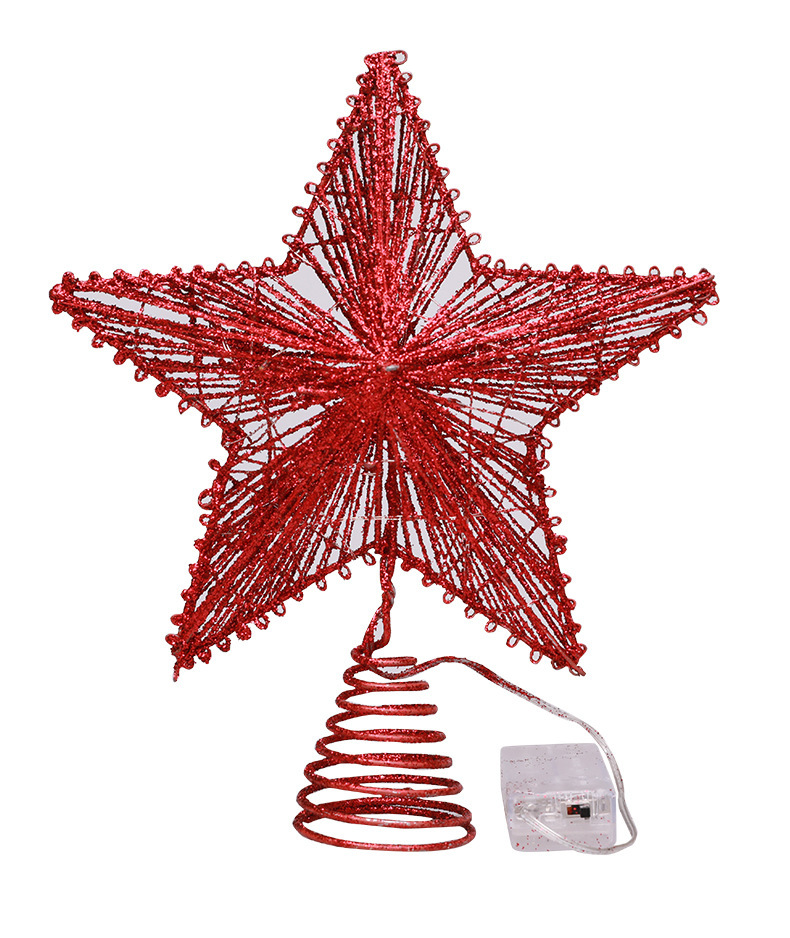 Christmas Tree Topper Star made of Iron with Lighting