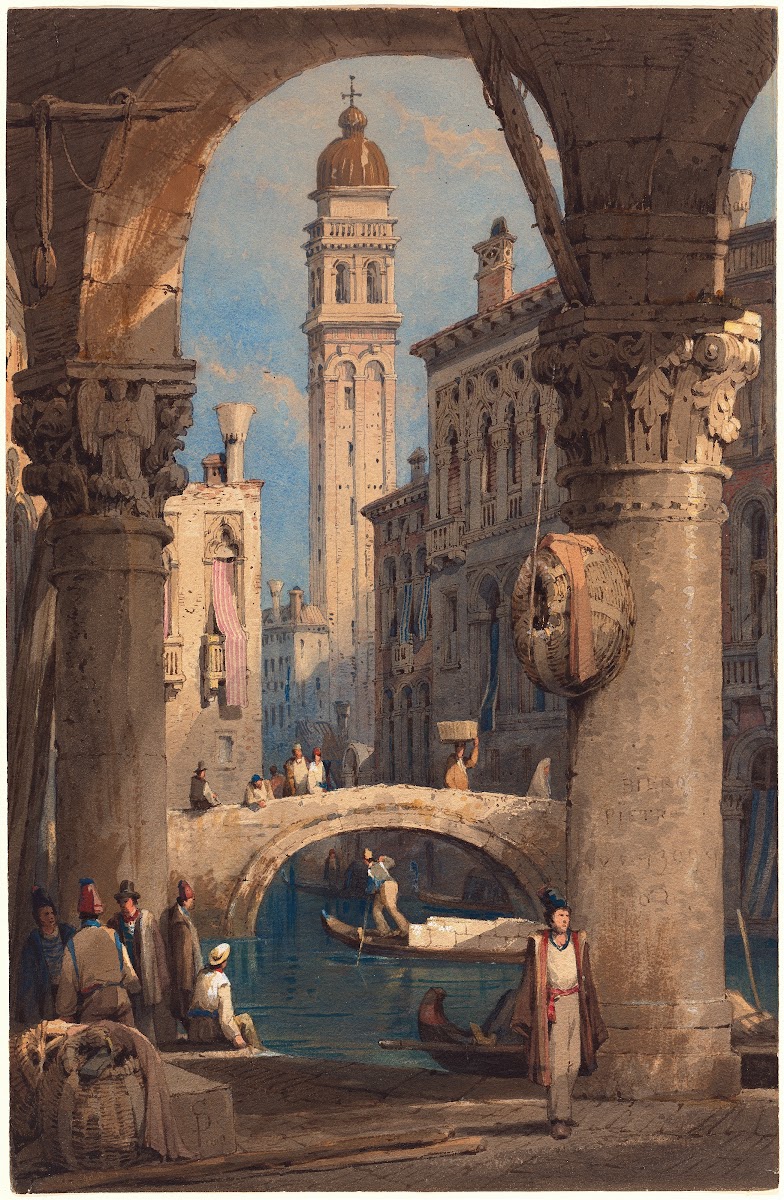 San Giorgio dei Greci Seen from an Arcade 1824 1829