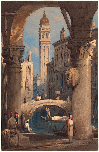 San Giorgio dei Greci Seen from an Arcade 1824 1829