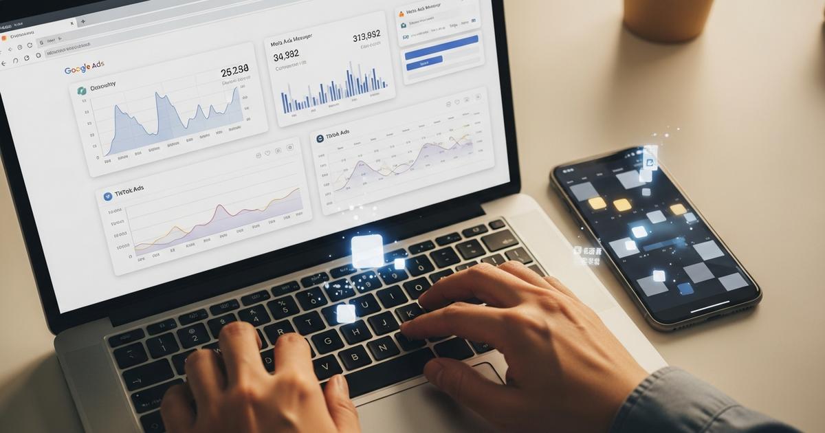 Specialist al agenției de marketing digital Chișinău gestionând campanii Google Ads și Meta Ads