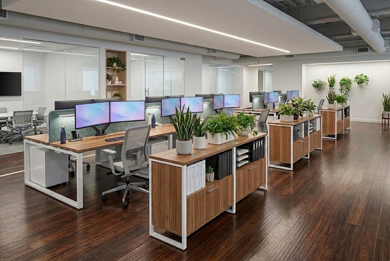 Lemari kabinet penyimpanan arsip pembatas sekat ruang kantor COCOUP