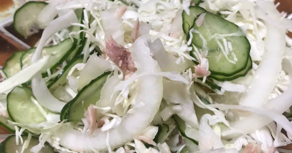 Salad bắp cải hành tây dưa chuột