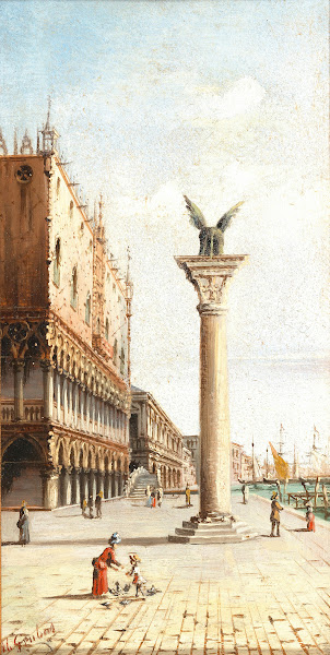 Venice a View of Palazzo Ducale and St Marks Column