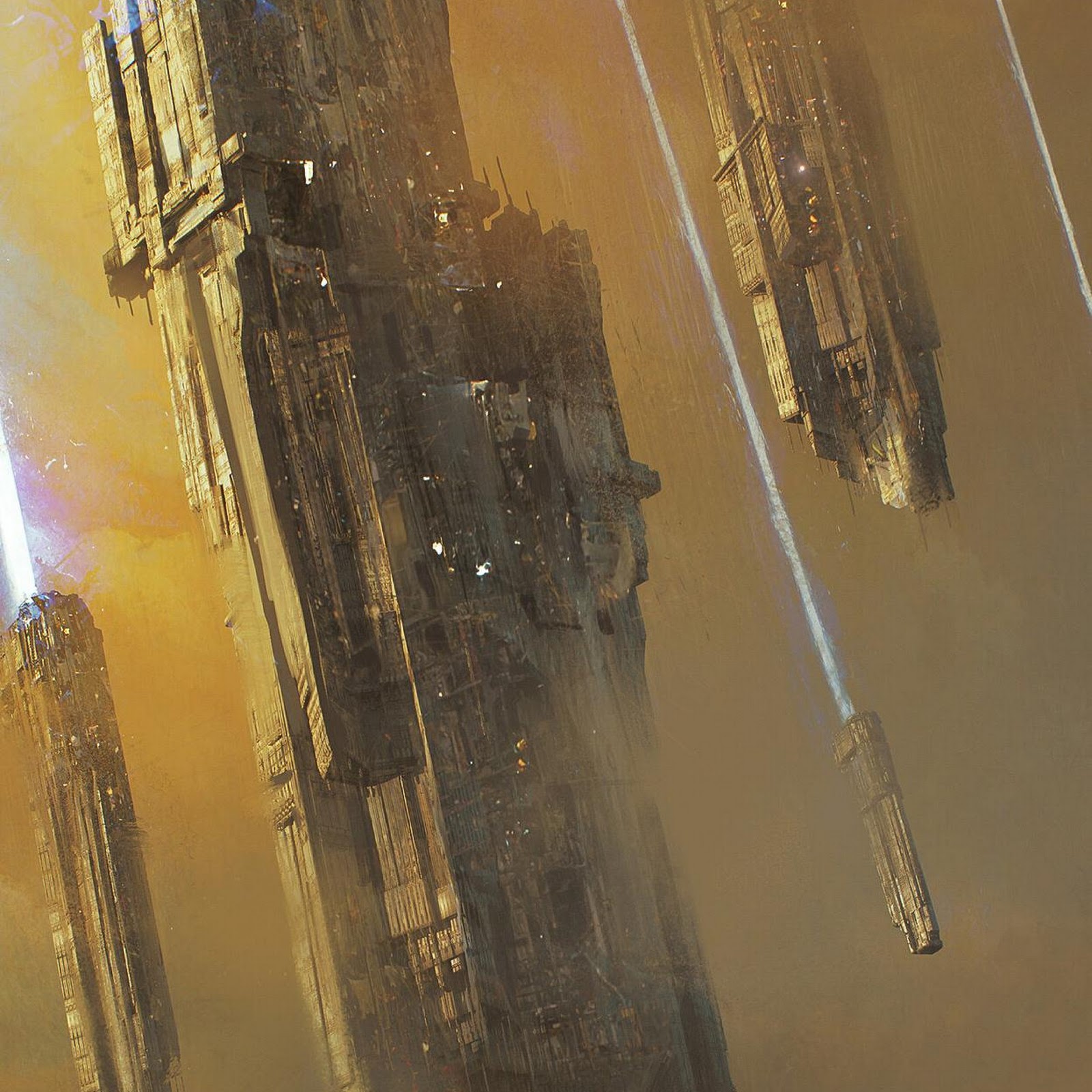 Download Lone Figure Views Falling Citadel Full HD iPhone