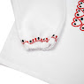 Shirt embroidered for girls Hearts 92s red/black